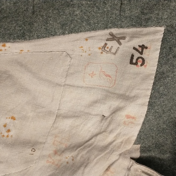 Vintage Swiss Military Wool Coat Bluish Gray Silver Cross Buttons Long Length - Picture 10 of 16